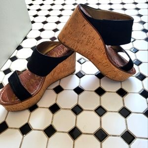 Sam Edelman Platform Cork Wedge sz 6.5